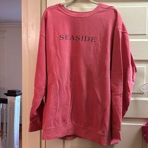 Seaside sweatshirt. Official sweatshirt. Pin/red heathered XXL. Worn one time